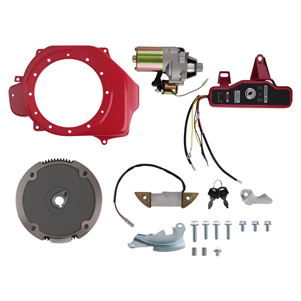 Electric Start Starter FlyWheel Switch Charging Coil Kit compatible for Honda GX160 GX200