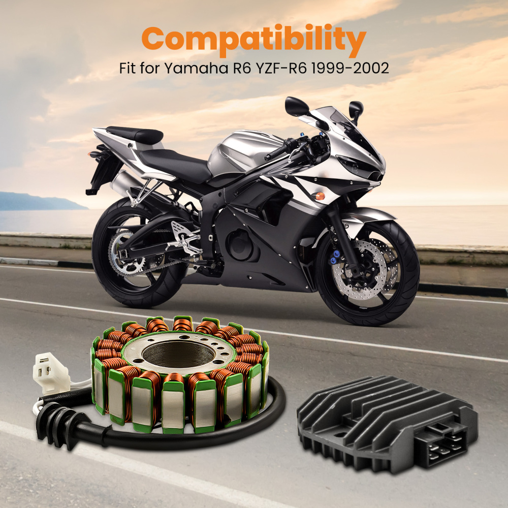 Stator Regulator Rectifier compatible for Yamaha R6 YZF-R6 1999 2000 2001 2002