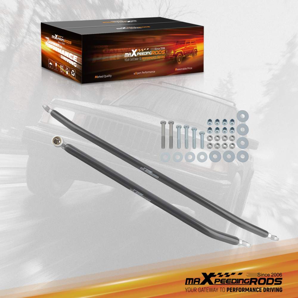 Adjustable Track Bar + Steering Crossover Kit 4-6.5 Lift compatible for Jeep Cherokee XJ