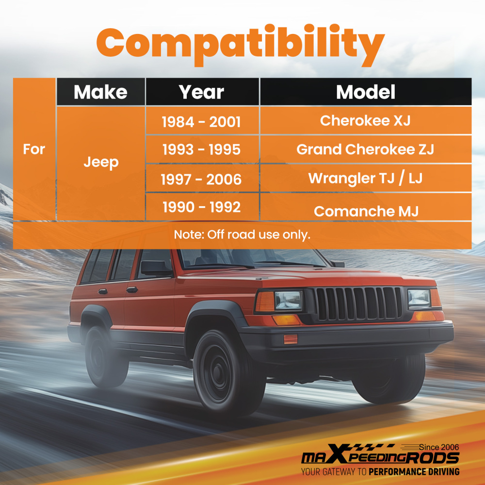 Steering Crossover Kit for 1984-2001 compatible for Jeep Cherokee XJ 97-06 compatible for Wrangler TJ ZJ MJ