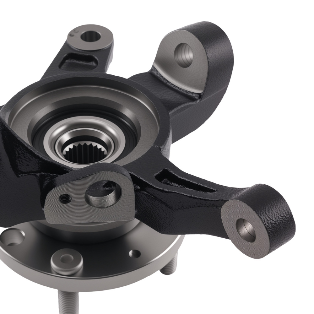 Front Driver Steering Knuckle compatible for Chevy Aveo/G3 04-11 96535190 96870493 Steel