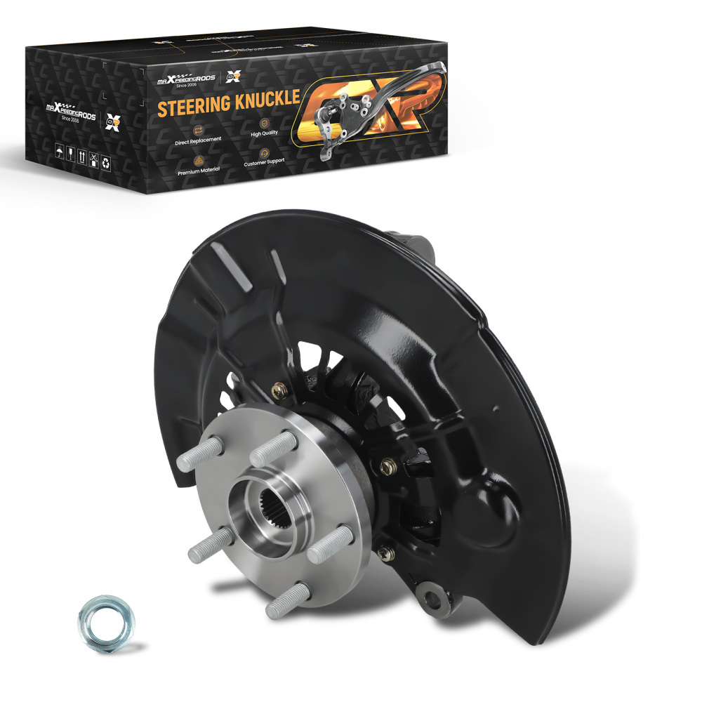 Front Left Steering Knuckle + Wheel Hub Bearing compatible for Toyota Camry KA686249 12-14