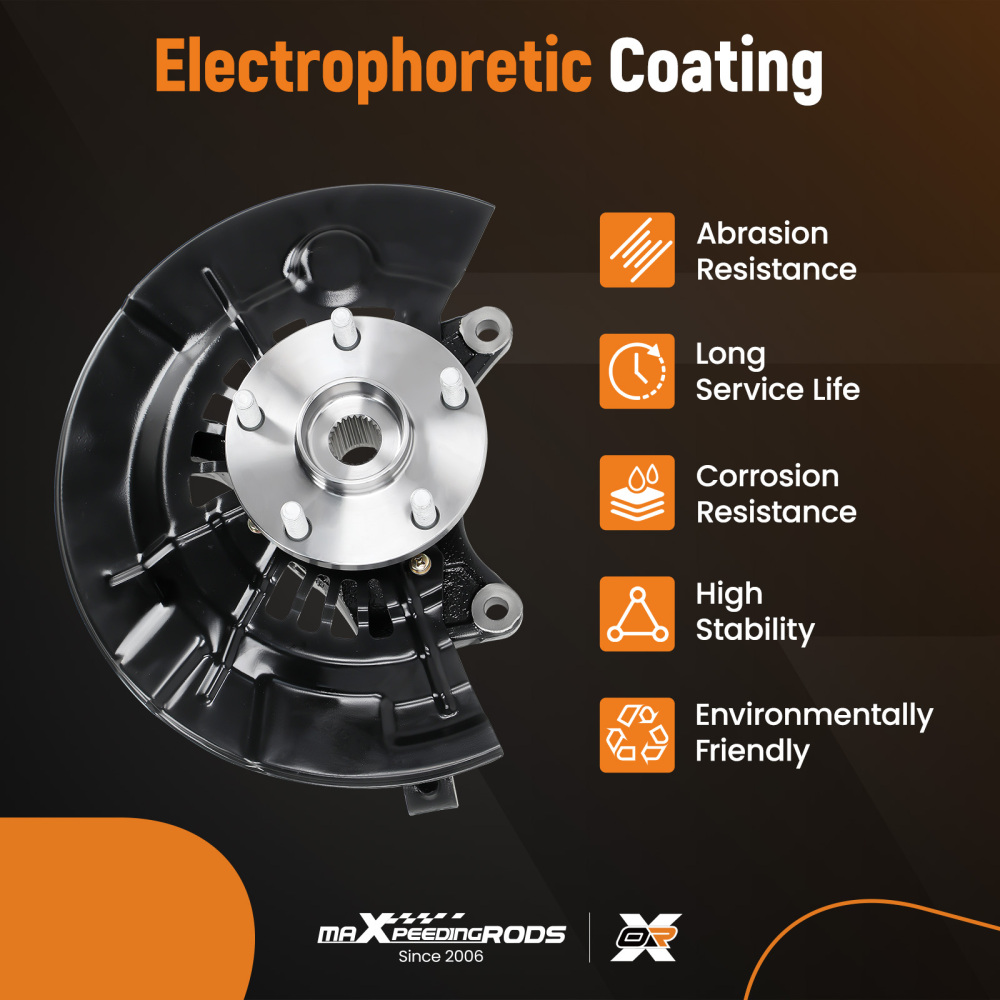 Front Left Steering Knuckle + Wheel Hub Bearing compatible for Toyota Camry KA686249 12-14