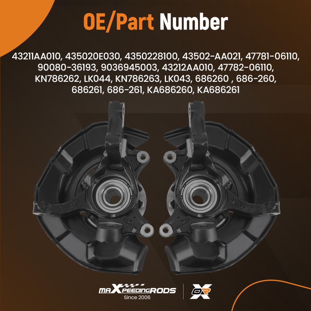 Front Wheel Hub Steering Knuckle compatible for Lexus ES350 compatible for Camry 2007-2012 43212AA010