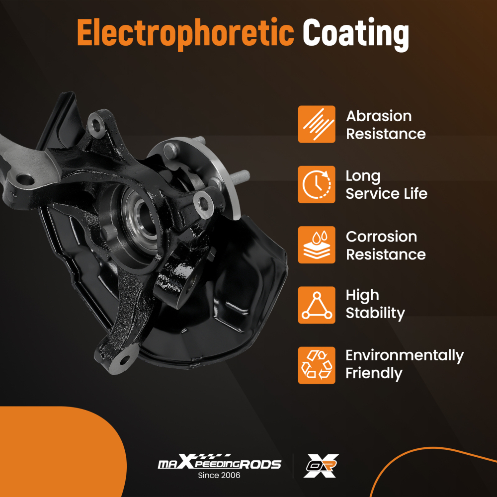 1x Front Steering KnuckleWheel Hub Bearing compatible for Lexus ES350 686261 07 - 2012