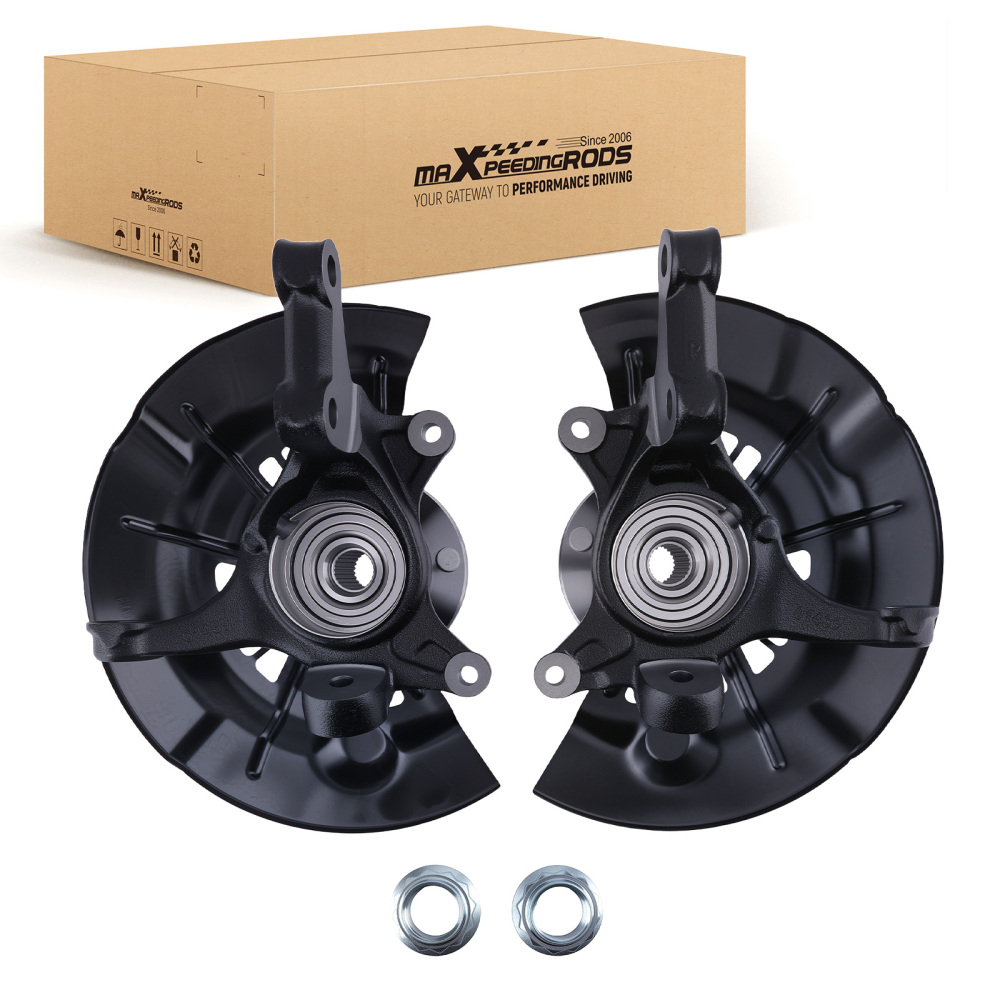 Front Steering Knuckle+Wheel Hub Bearing compatible for Toyota Camry 698-382 698-383 12-17