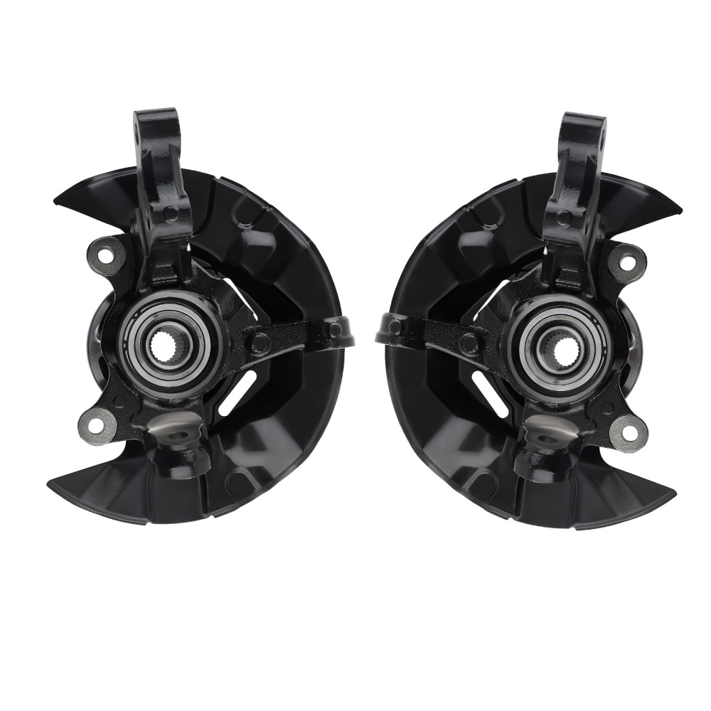 Left+Right Knuckle Steering Wheel Bearing Hub Assy Black compatible for Toyota Matrix 03-08