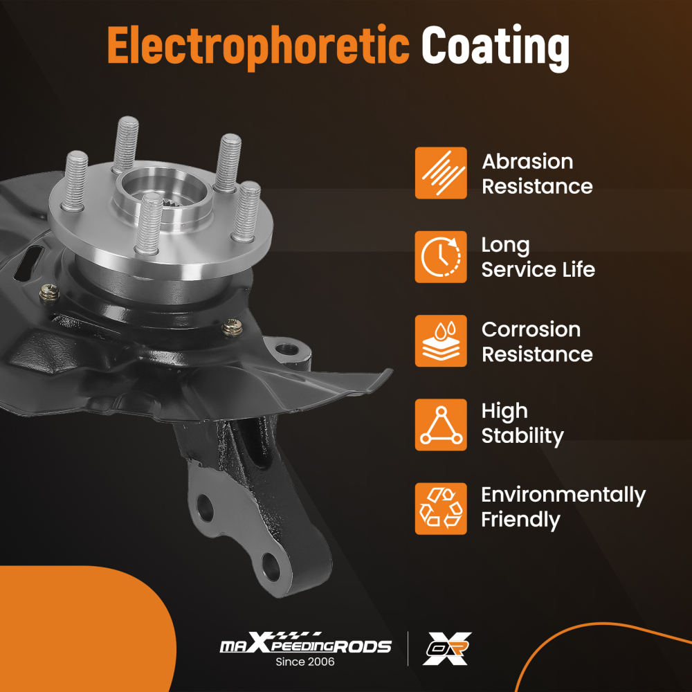 Front Left Steering KnuckleWheel Hub Bearing Assembly compatible for Toyota 698385
