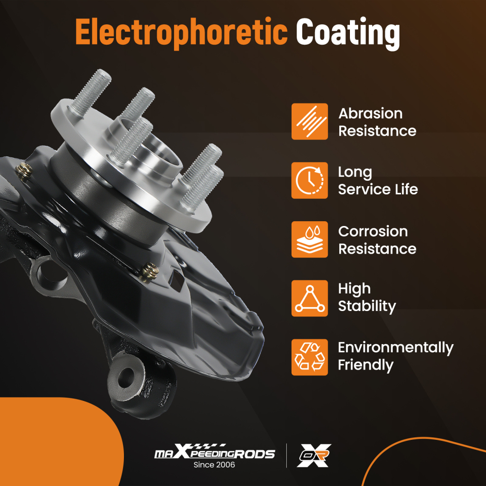 Front Wheel Bearing Hub Assembly with Knuckle RH compatible for Toyota Corolla 47782-12240