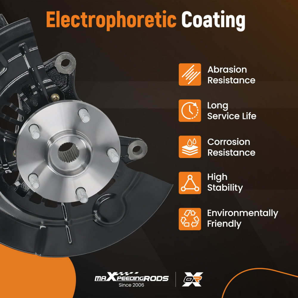 Front Right Steering KnuckleWheel Hub Bearing compatible for Toyota Camry 698-398 04-06