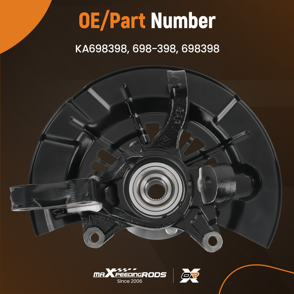 Front Right Steering KnuckleWheel Hub Bearing compatible for Toyota Camry 698-398 04-06