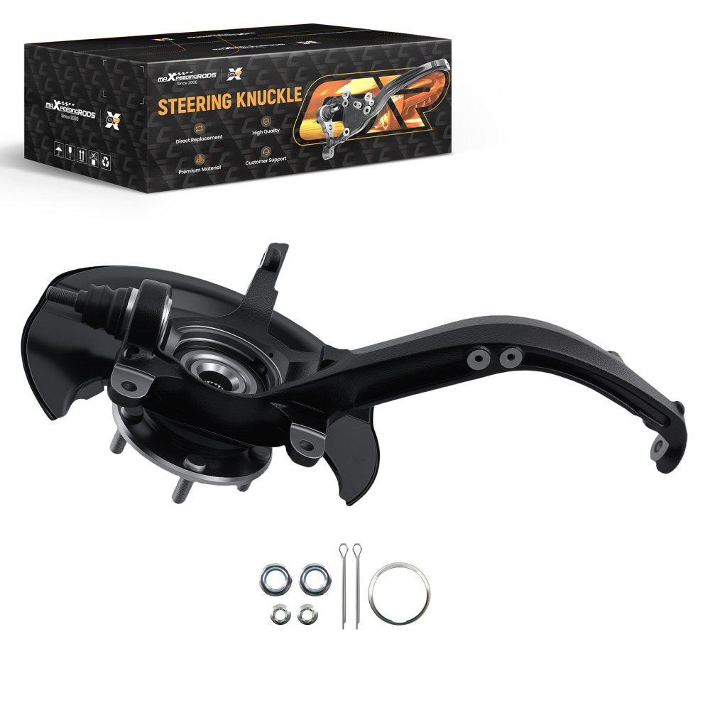 Front Steering Knuckle & Wheel Bearing Hub Assembly compatible for Honda Accord 03-07 2.4L