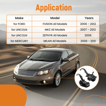 Front Wheel BearingHub Assembly w/Knuckle Black Pair compatible for Ford Mercury Lincoln