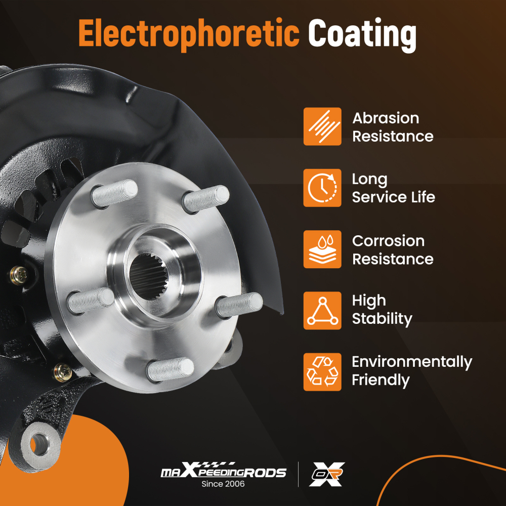 Front Right Knuckle Wheel Hub Bearing Compatible For Toyota Highlande Base Limited Sport2004-2007