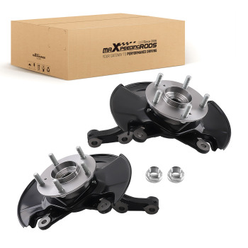 Pair Front Steering Knuckle & Wheel Hub Bearing compatible for HONDA CIVIC DX, DX-G 698451
