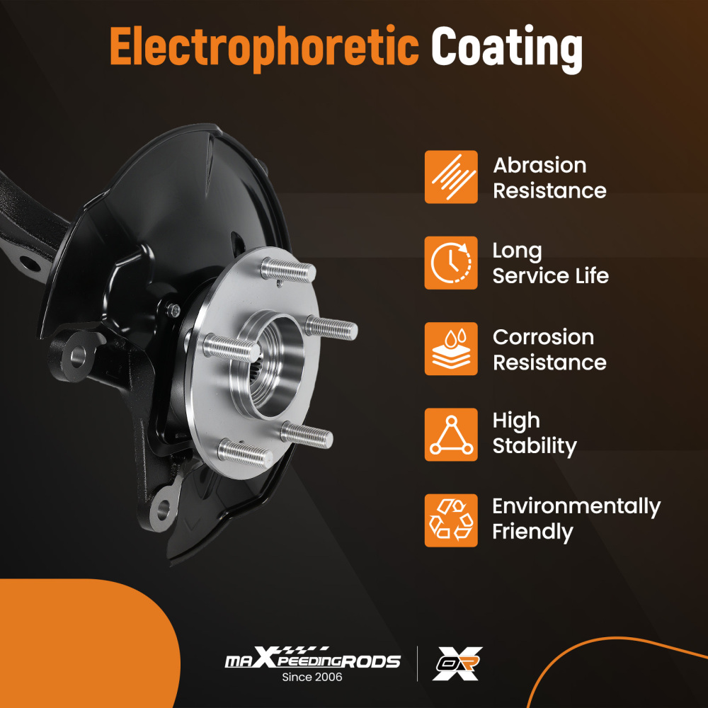 Front Axle Knuckle Assembly Set compatible for Honda Civic L4 1.5/1.8L 2012 51216-TR3-Y00