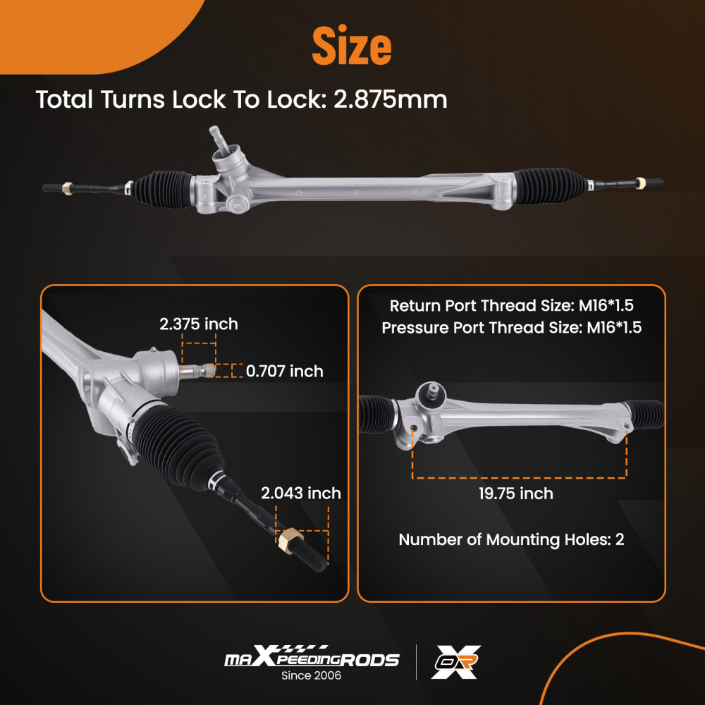 Power Steering Rack and Pinion compatible for Toyota RAV4 XLE LE Limited 2013-2015 1G-26011