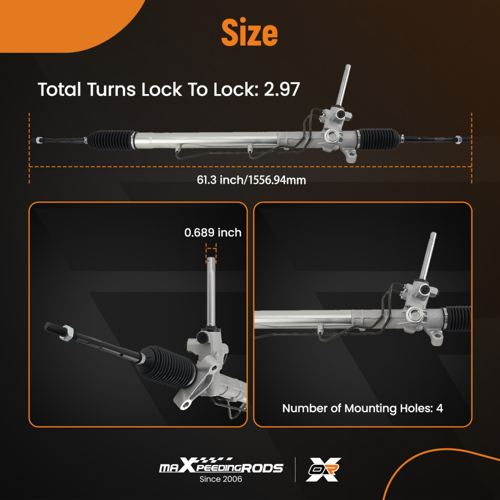 Power Steering Rack And Pinion Assembly compatible for Chevrolet Camaro 2010-2015 22-1107