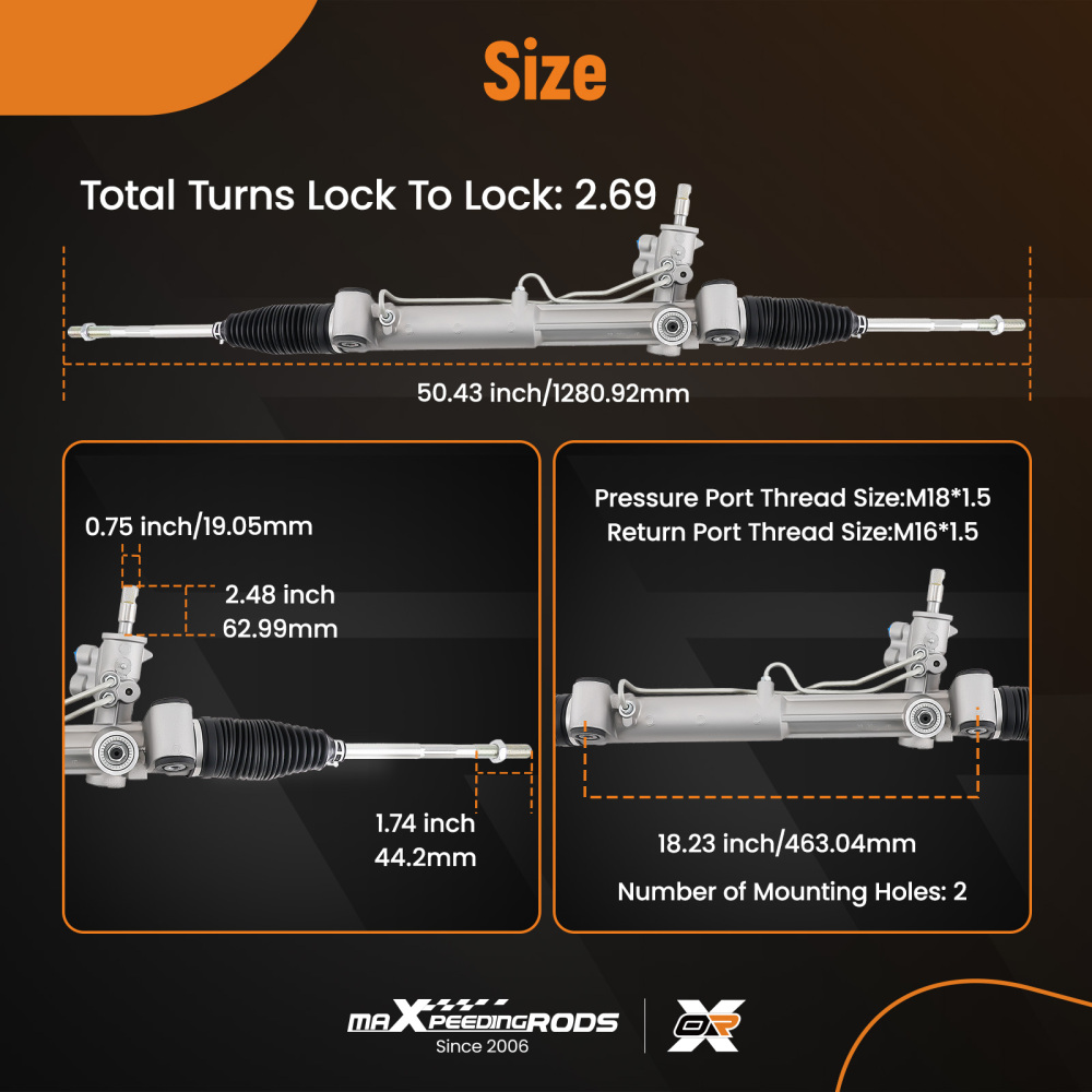 Power Steering RackPinion compatible for Chrysler 300 compatible for Dodge Challenger 22-3082 2011-2020