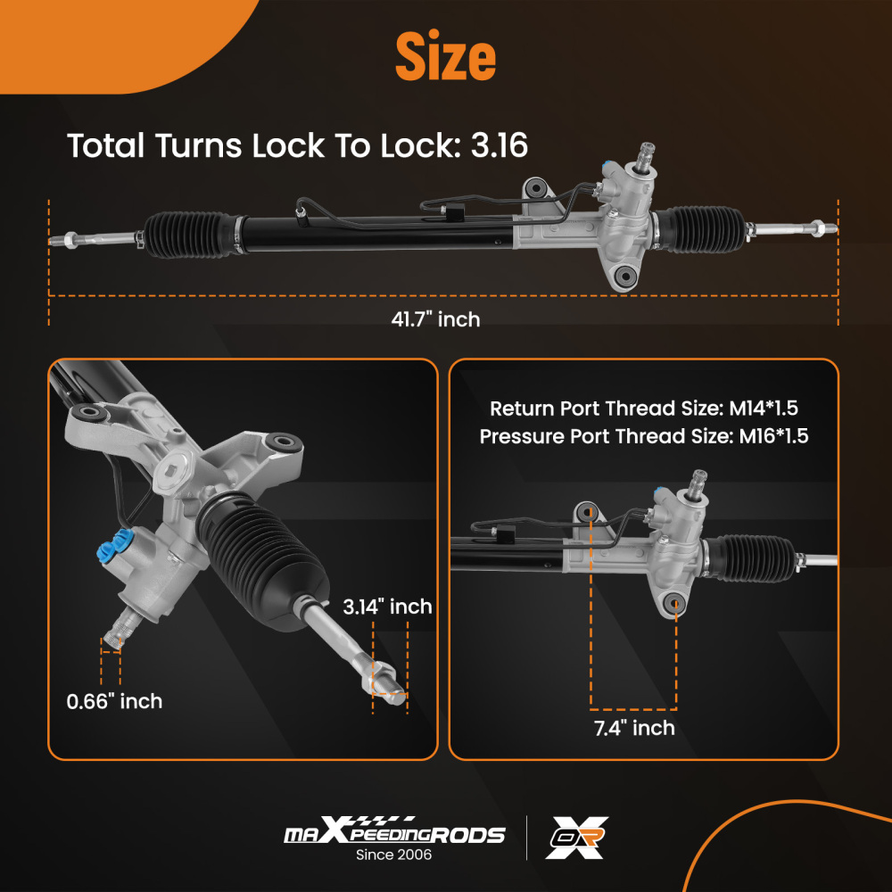 Power Steering Rack and Pinion Assembly compatible for Honda CR-V 1997 1998 1999 2000 2001