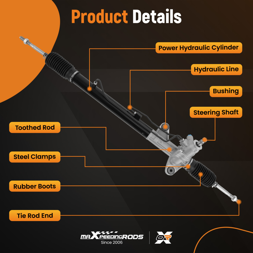 Power Steering Rack and Pinion Assembly compatible for Honda CR-V 1997 1998 1999 2000 2001