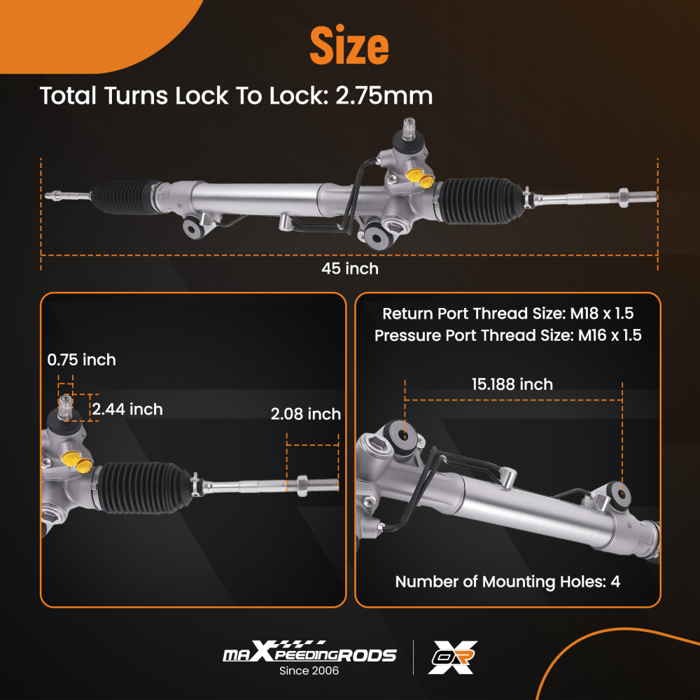 Power Steering Rack Pinion compatible for 4Runner SUV 2010-2022 26-2660 4420035090