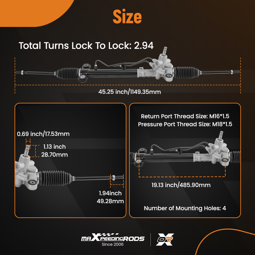New Power Steering Rack and Pinion Assembly Compatible for Honda CR-V 2007-2011 Japan Built