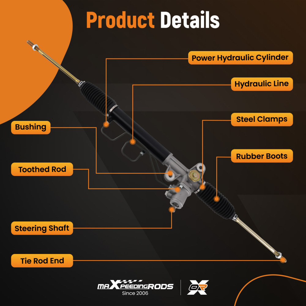 Power Steering Rack and Pinion Assembly compatible for Kia Spectra 2.0L I4 Sedan 2004-2009