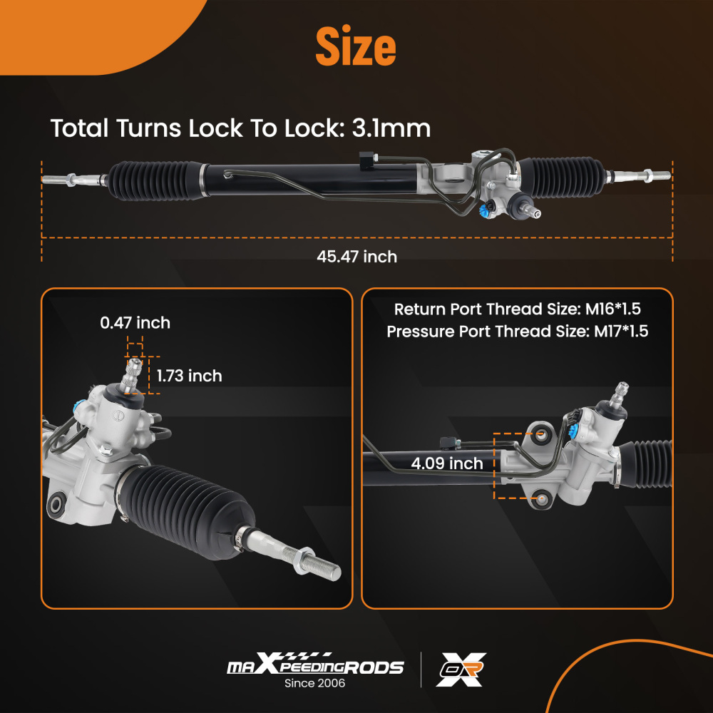 Complete Rack and Pinion compatible for Mitsubishi L200 KA_T 2.5 DI-D 2005-15