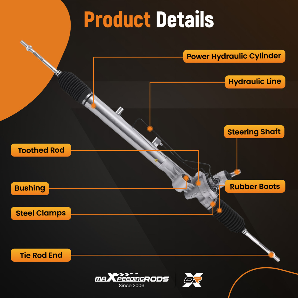 Power Steering RackPinion Complete compatible for Toyota Tacoma RWD 1995-97 44250-35020