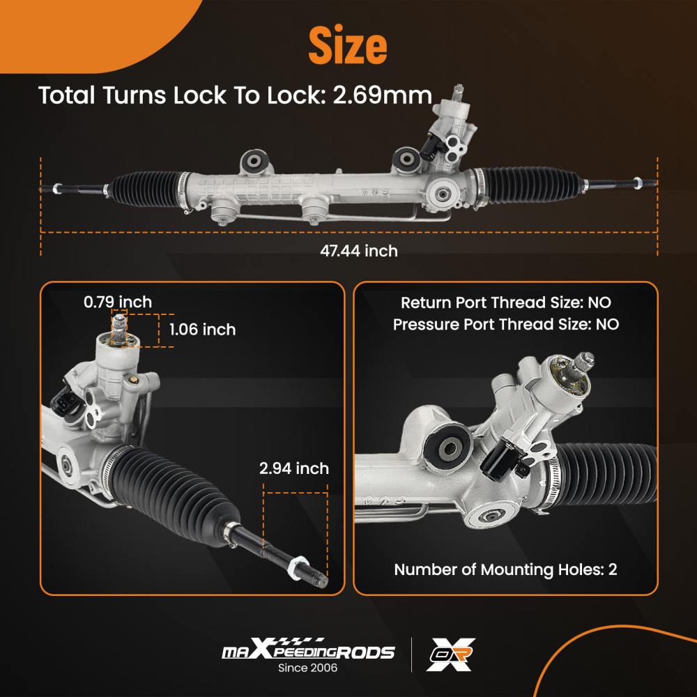 Steering gear compatible for Mercedes-Benz CLS C219/E-Class W211 2004-2010 2114602000 Front