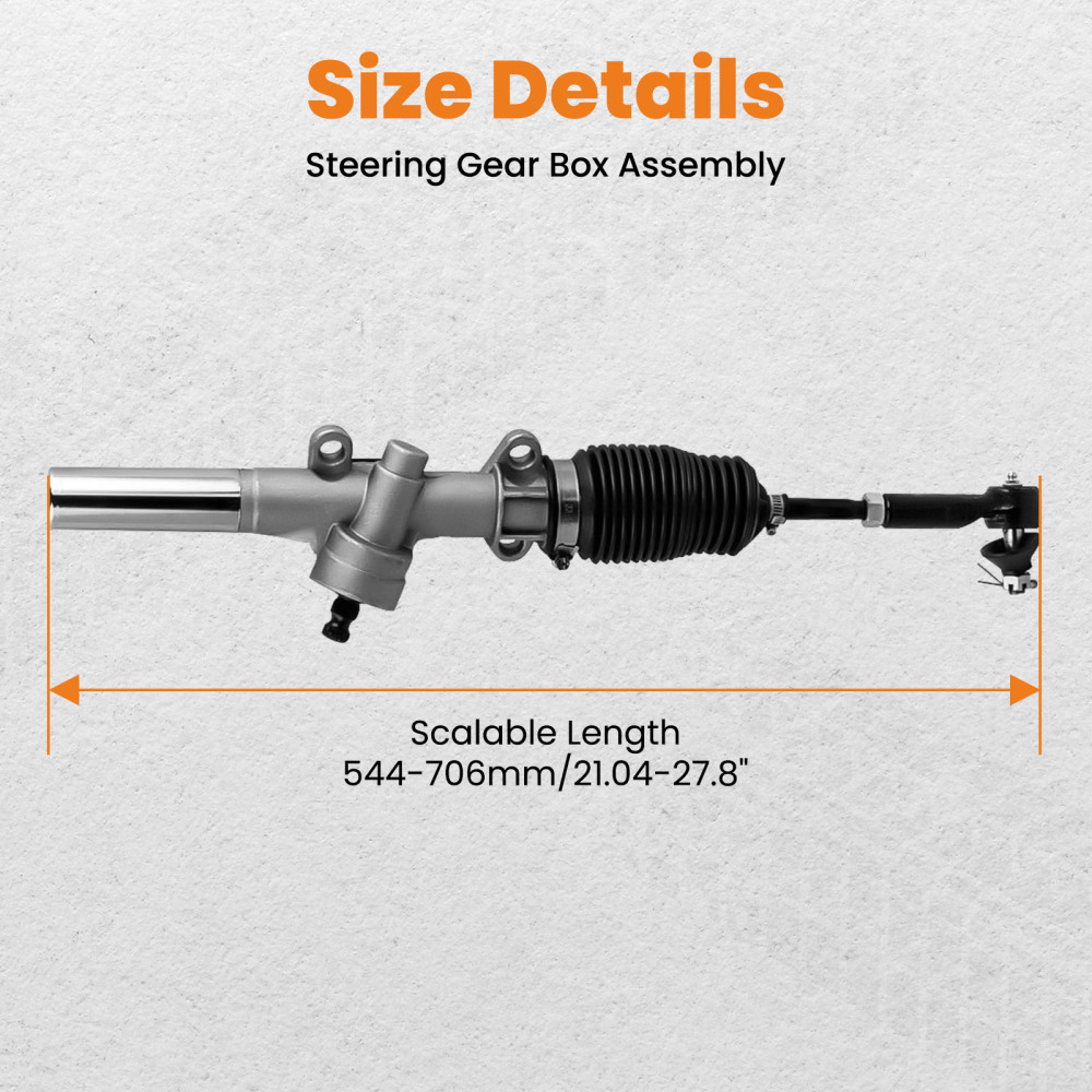 Steering Gear Box Rack and Pinion compatible for EZGO Golf Cart Car for Gaz 2001-UP 70964-G01