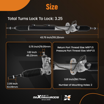 Complete Power Steering Rack and Pinion compatible for Hyundai Santa Fe GL GLS SE 07-09