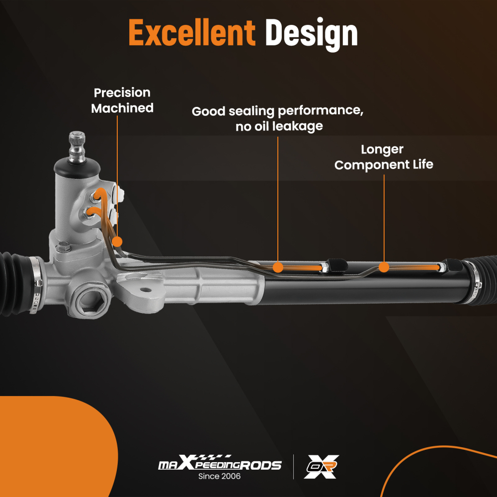 Complete Power Steering Rack and Pinion compatible for Hyundai Santa Fe GL GLS SE 07-09