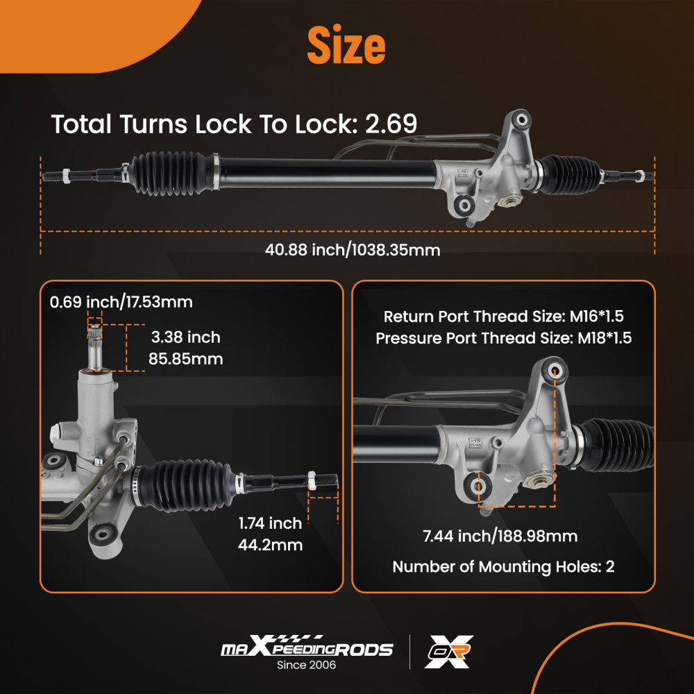 Complete Power Steering Rack and Pinion Assy compatible for Honda Civic DX GX 06-2011 1.8L