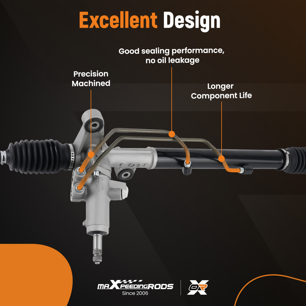 Complete Power Steering Rack and Pinion Assy compatible for Honda Civic DX GX 06-2011 1.8L