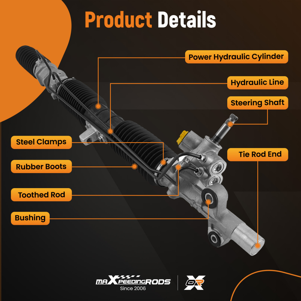 Power Steering Rack and Pinion Assembly compatible for Honda CR-V 02-2006 Element 2003-2011