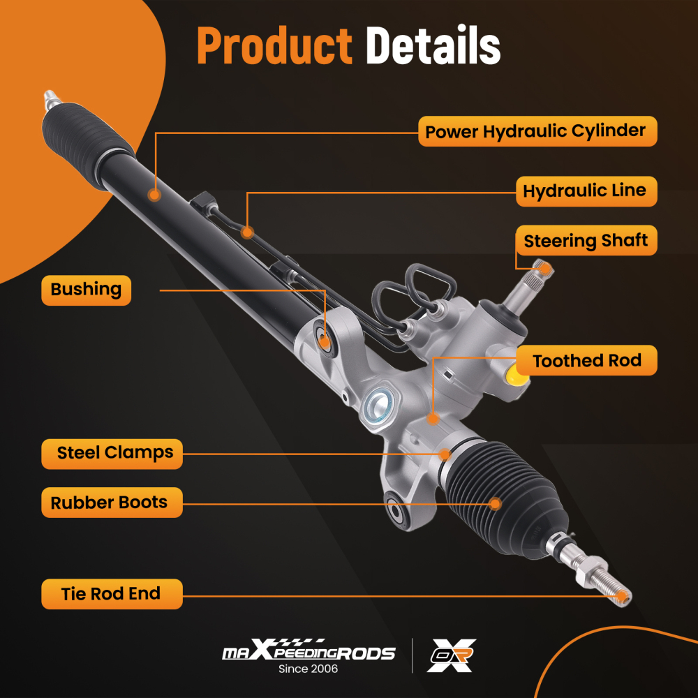 Power Steering Rack compatible for Honda Accord Euro 2.4L 2003-2008 53601SEAE12