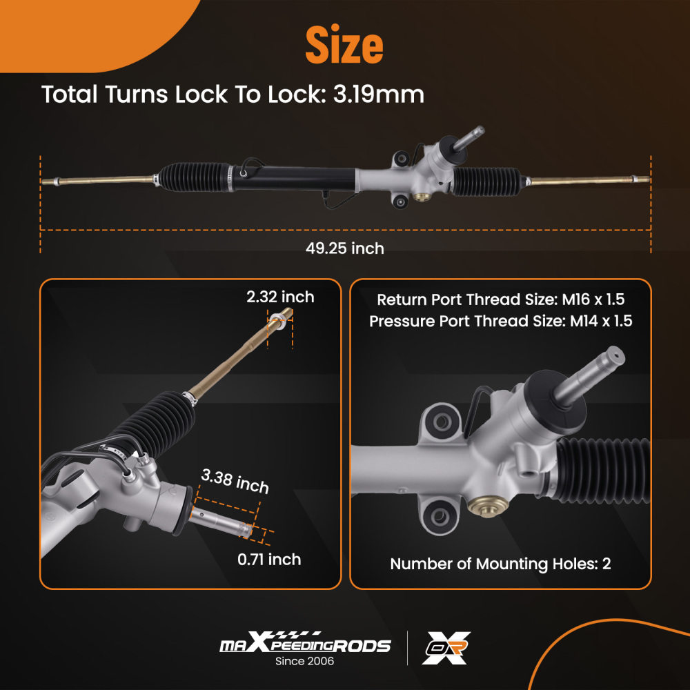 Power Steering Rack and Pinion compatible for Subaru Forester 2009-2013 2.5L 34110SC011