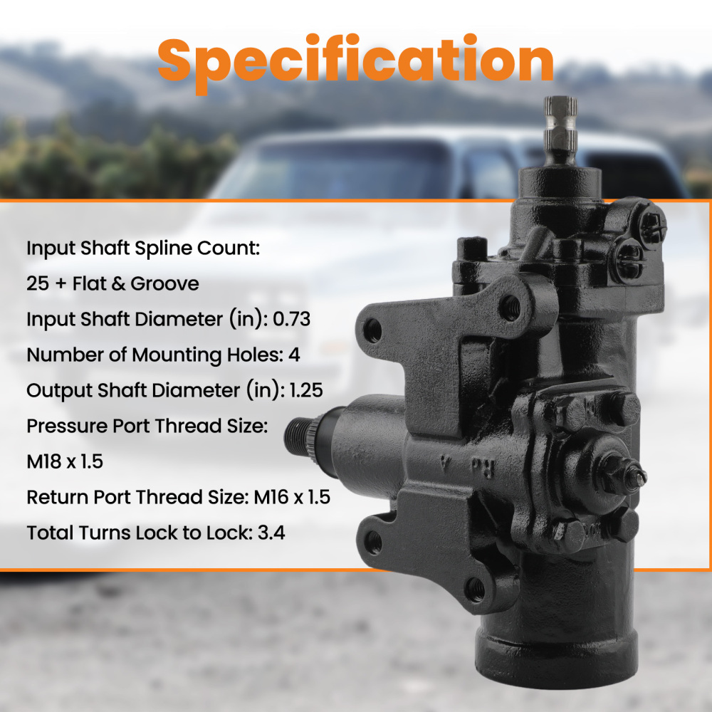 Power Steering Gear Box compatible for Chevy C10 C20 compatible for GMC C1500 C2500 R3500 Jimmy Trucks