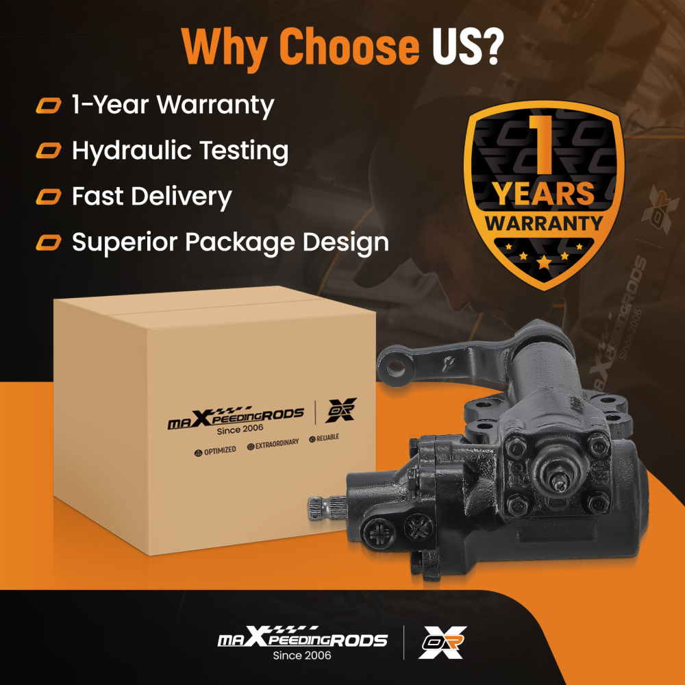 Power Steering Gear Box 27-8405 compatible for Nissan D21 1986-94 Pickup 1992-99 2.4L RWD