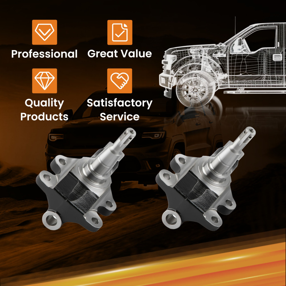 2 Drop Spindles compatible for Chevy Chevelle Malibu El Camino compatible for Pontiac GTO 64-72 