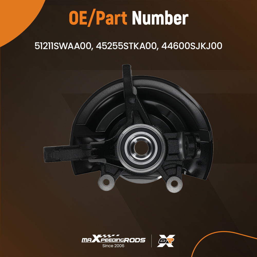 Front Passenger Hub Steering Knuckle compatible for Honda CR-V L4 2.4L 07-09 45255STKA00