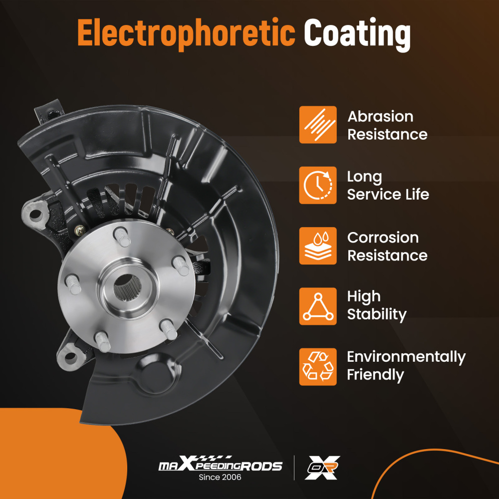 Front Left Steering Knuckle+Wheel Hub Bearing compatible for Toyota Camry 15-17 SE XSE 2.5L