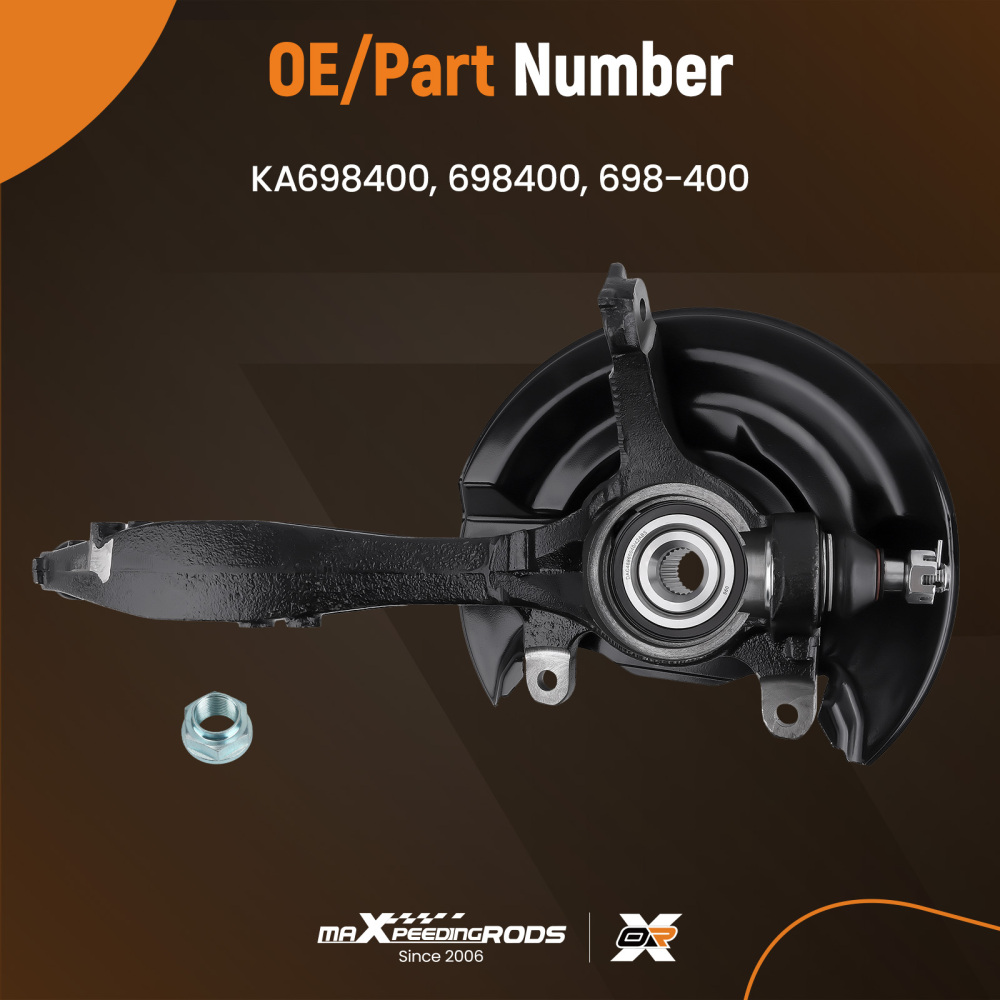 Front Steering KnuckleWheel Hub Bearing Assembly compatible for Honda Accord KA698400