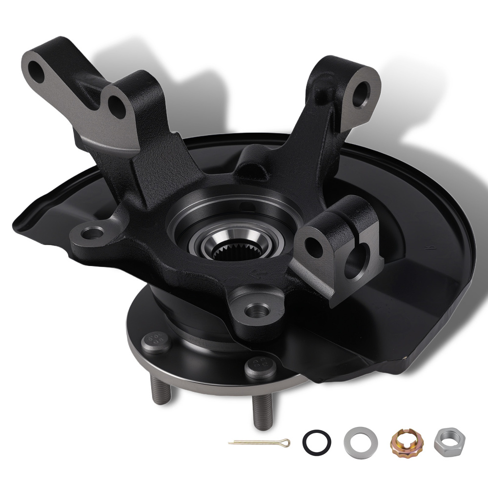 Front Right Steering Knuckle+Wheel Bearing Hub Assembly compatible for Jeep 7-17 compatible for Dodge 7-12