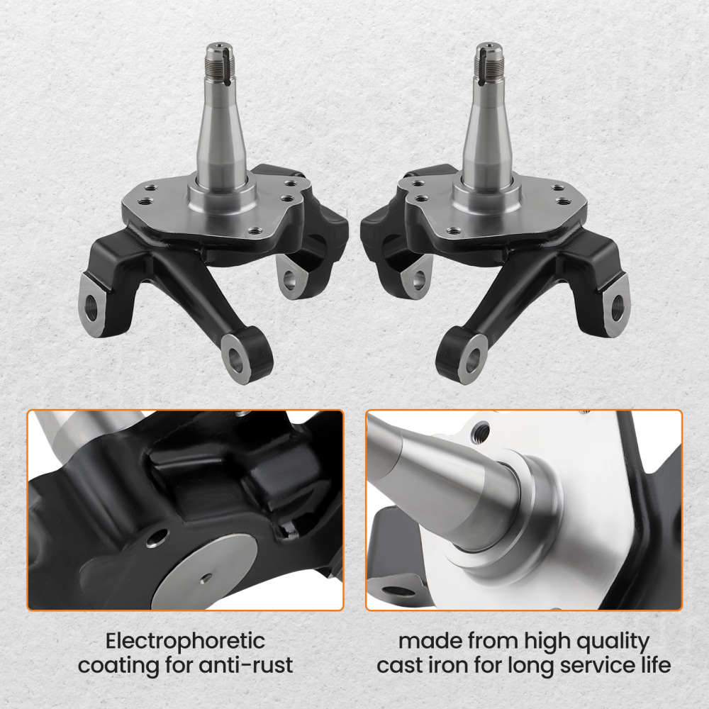 Front 2 Drop Spindles Pair compatible for Ford Mustang II Pinto 1974-1978