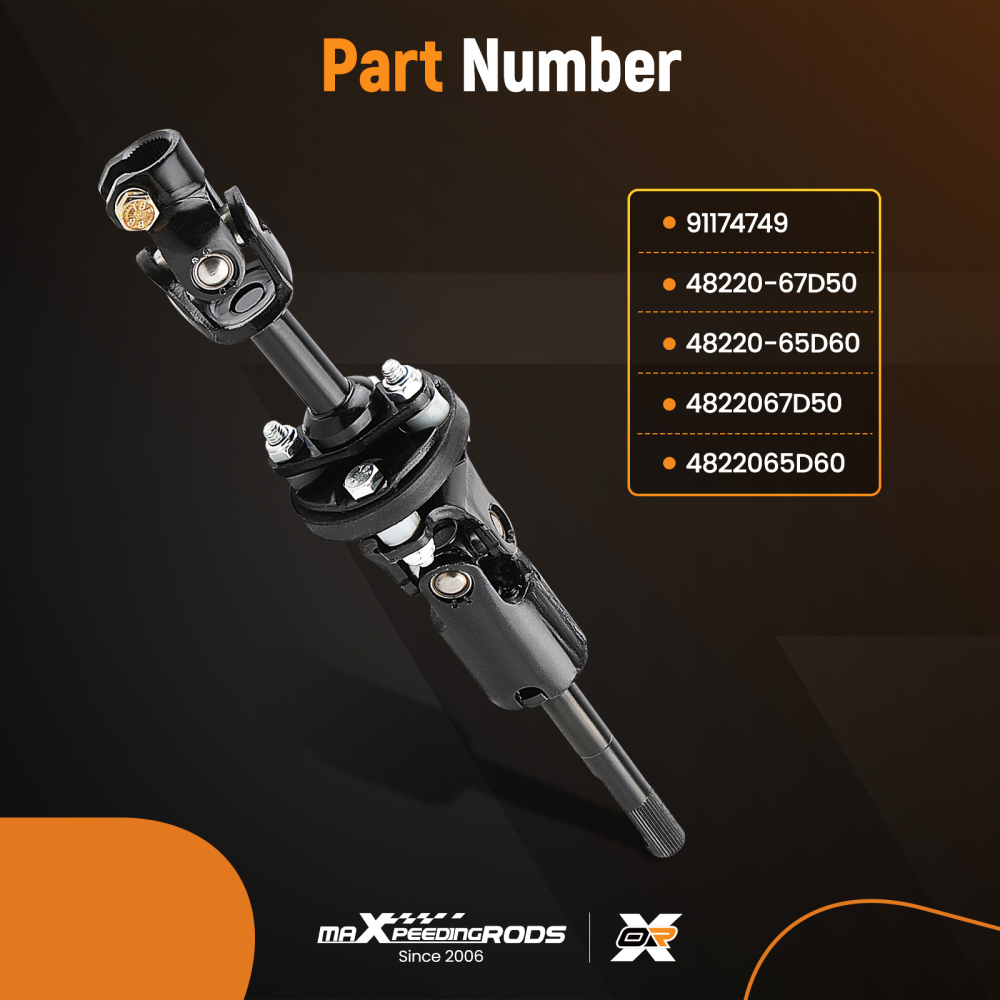 Lower Intermediate Steering Column Shaft w/ Coupler compatible for Suzuki Vitara/Compatible for Chevy Tracker