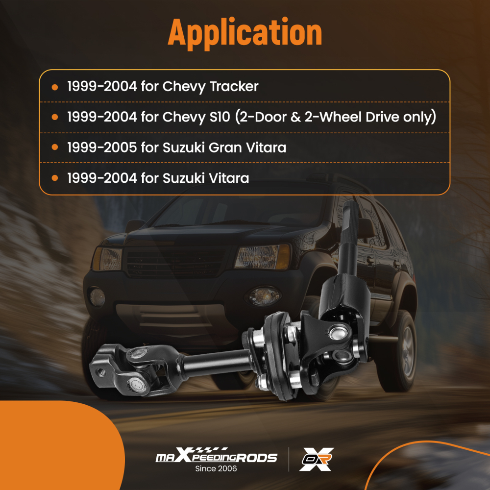 Steering Column Lower Intermediate Shaft w/Coupling for 1999-2004 compatible for Chevy S10