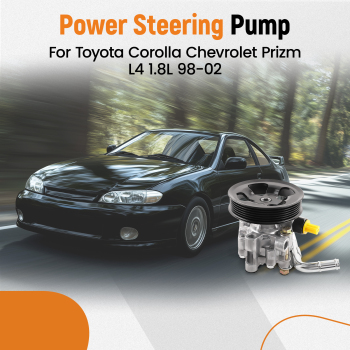Power Steering Pump w/ Pulley 21-5168 compatible for Chevy Prizm compatible for Toyota Corolla 1.8L 98-02